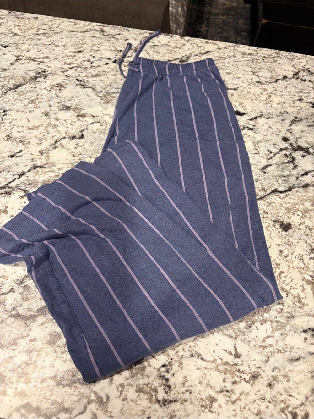 Sonoma Navy Blue Lounge Pajama Pants with Pink Stripes